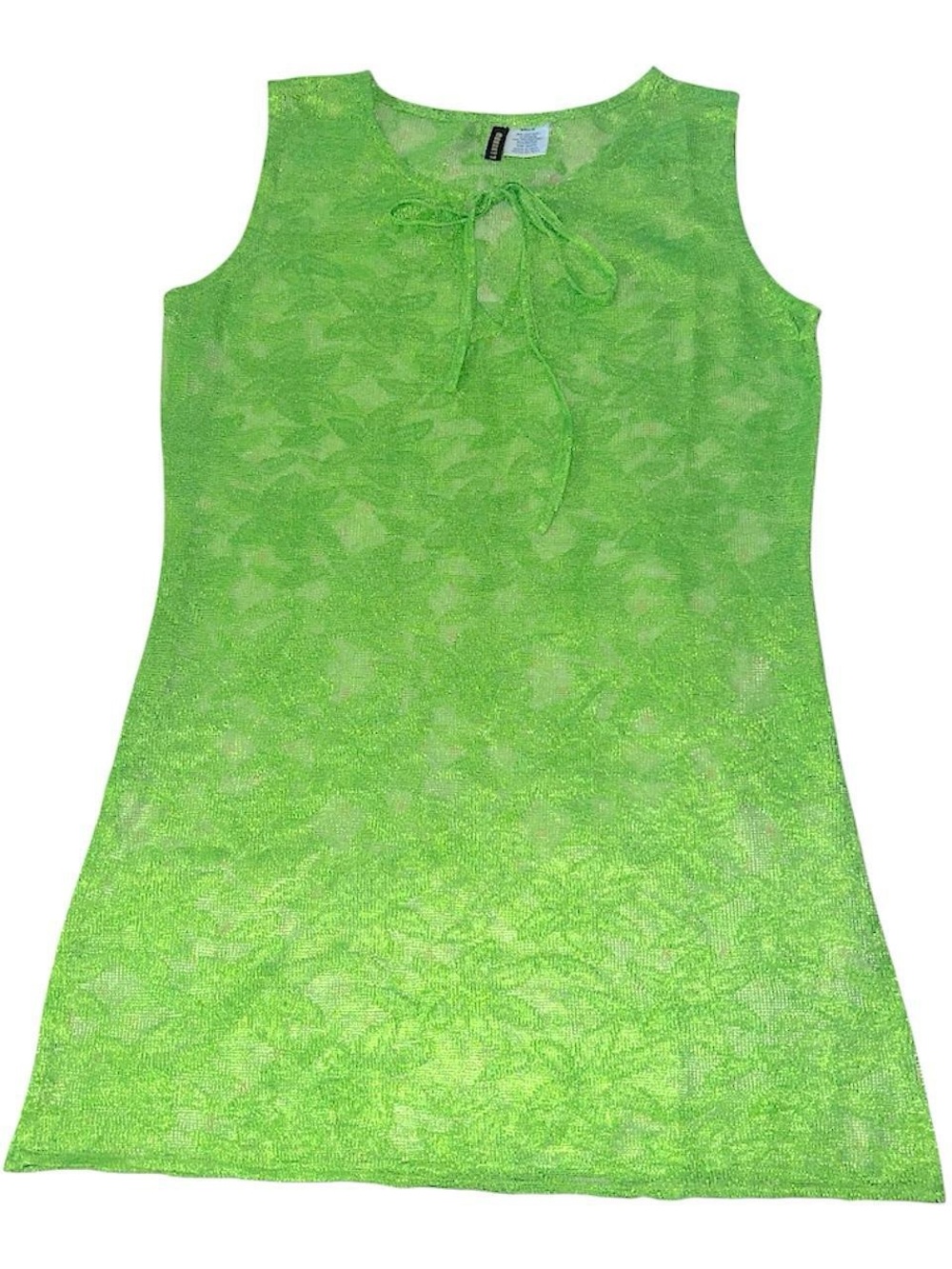 Green mesh cover up dress.